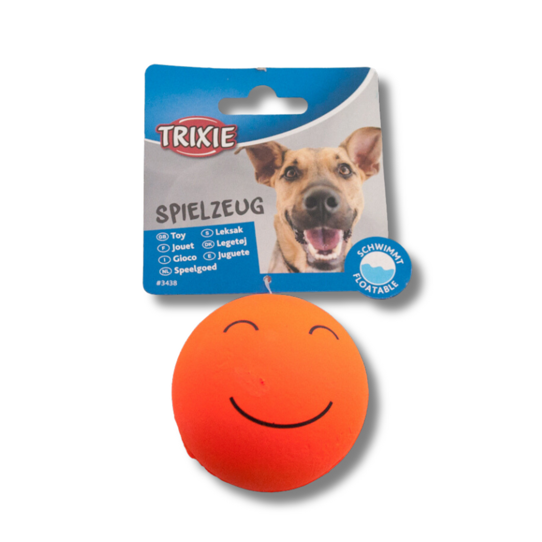 Foam Rubber Floatable Smiley Ball for Dogs | Orange