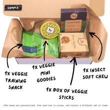 Load image into Gallery viewer, Snack box for dogs - Green (Veggie/Vegan/Insect)
