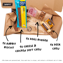 Load image into Gallery viewer, Snack box for dogs - Meat varieties
